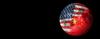 Image of American and Chinese flags superimposed on the moon